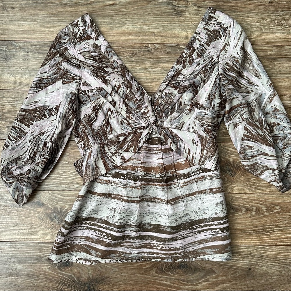BCBGMaxAzria Silk Marble Top